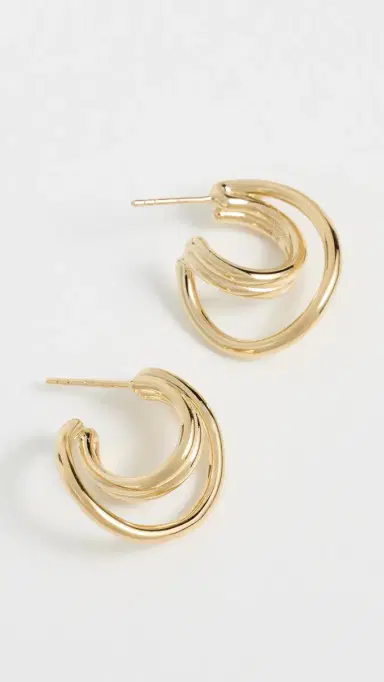Otiumberg Sonder Hoop Earrings Gold One Size | Thumbnail 5