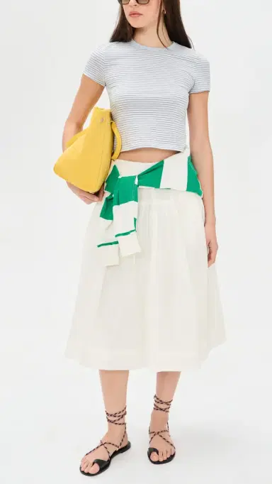 Alex Mill Josephine Skirt In Ramie Off White | Thumbnail 5 Alex Mill Josephine Skirt In Ramie Off White | Thumbnail 5