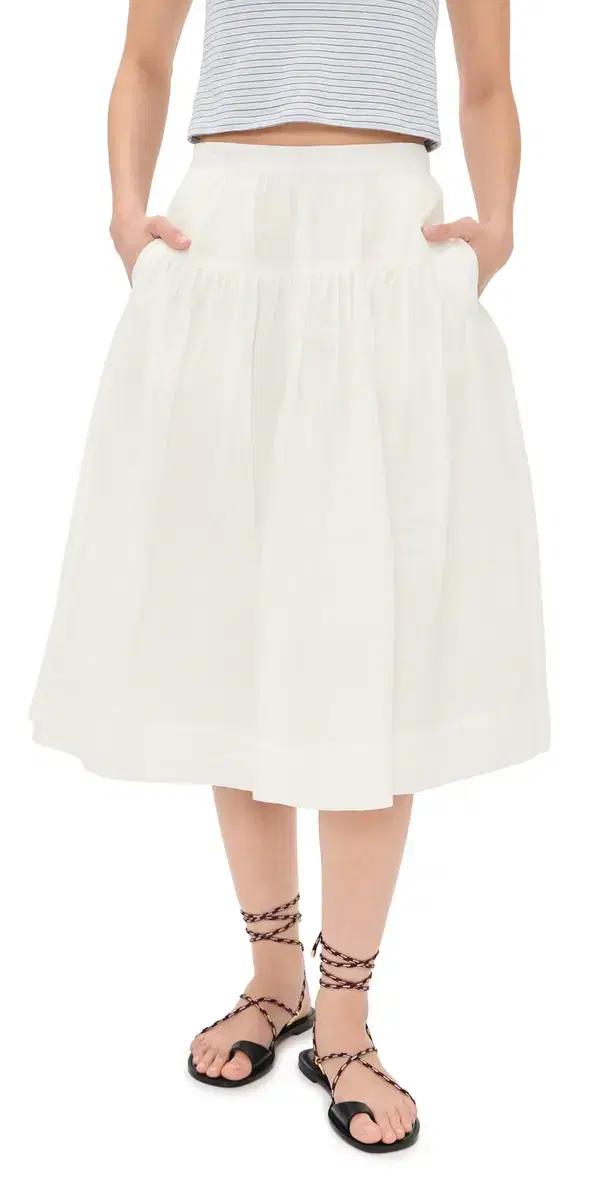 Alex Mill Josephine kirt In Ramie Off White