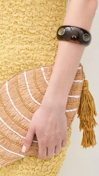 LELET NY Arlo Cuff Bracelet Abalone One Size | Thumbnail 3