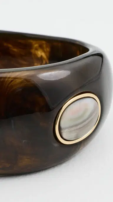 LELET NY Arlo Cuff Bracelet Abalone One Size | Thumbnail 4