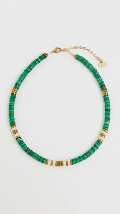 Hijas de Puka Green Iris Semplate White Necklace Green One Size | Thumbnail 2