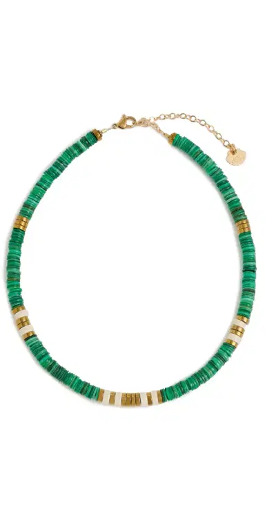 Hijas de Puka Green Iris Semplate White Necklace Green One Size | Thumbnail 1