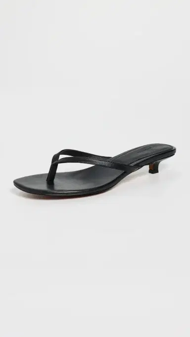 Madewell The Chiara Kitten Heel Leather Sandals True Black | Thumbnail 2