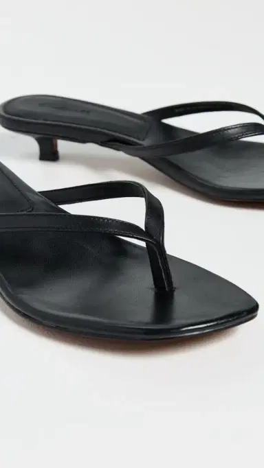 Madewell The Chiara Kitten Heel Leather Sandals True Black | Thumbnail 6