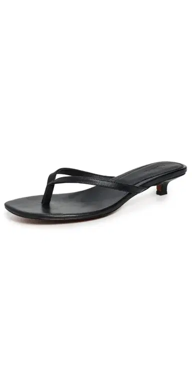 Madewell The Chiara Kitten Heel Leather Sandals True Black | Thumbnail 1