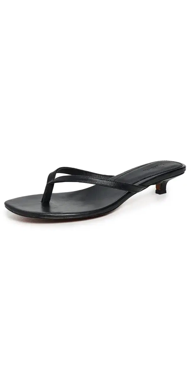 Madewell The Chiara Kitten Heel Leather Sandals True Black
