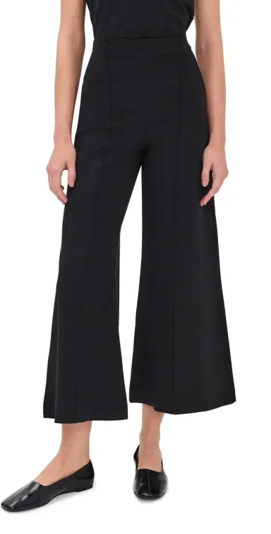 Ripley Rader Ponte Knit Cropped Wide Leg Pant Black | Thumbnail 1 Ripley Rader Ponte Knit Cropped Wide Leg Pant Black | Thumbnail 1