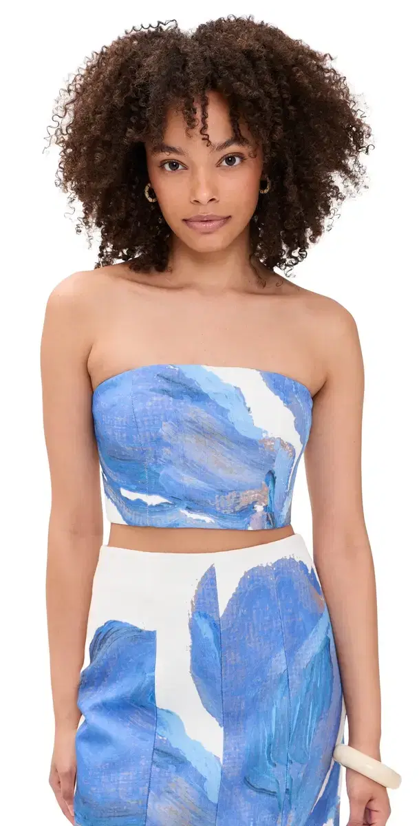 Significant Other Rumi Strapless Top Spliced Bloom