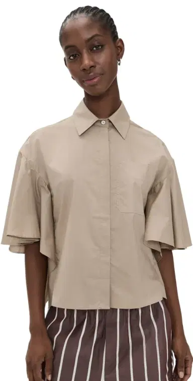 MEIMEIJ Boxy Flared Short Sleeve Shirt Corda 40 | Thumbnail 1