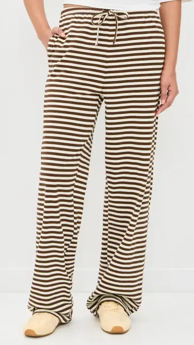 LIONESS Bloom Pants Dark Chocolate Stripe M | Thumbnail 2