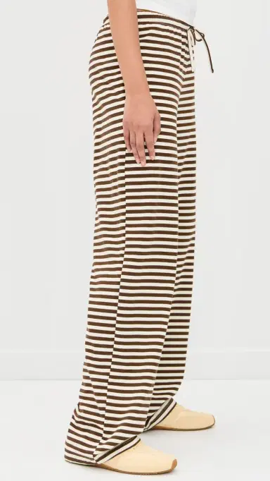 LIONESS Bloom Pants Dark Chocolate Stripe M | Thumbnail 4
