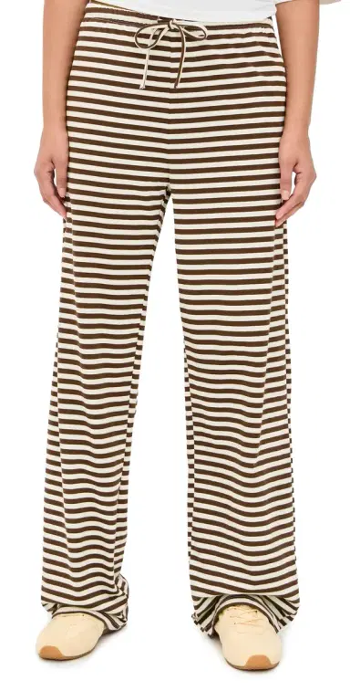 LIONESS Bloom Pants Dark Chocolate Stripe M | Thumbnail 1