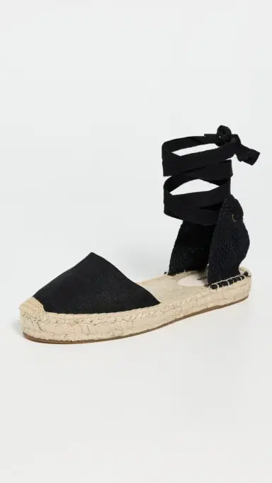 Soludos Lauren Lace Up Espadrilles Noche Black 5-5.5 | Thumbnail 2