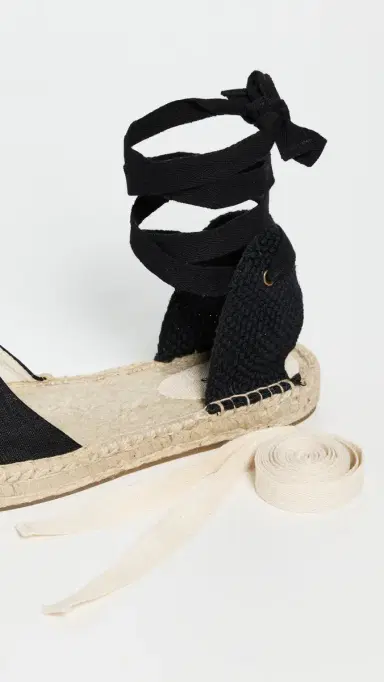 Soludos Lauren Lace Up Espadrilles Noche Black 5-5.5 | Thumbnail 6