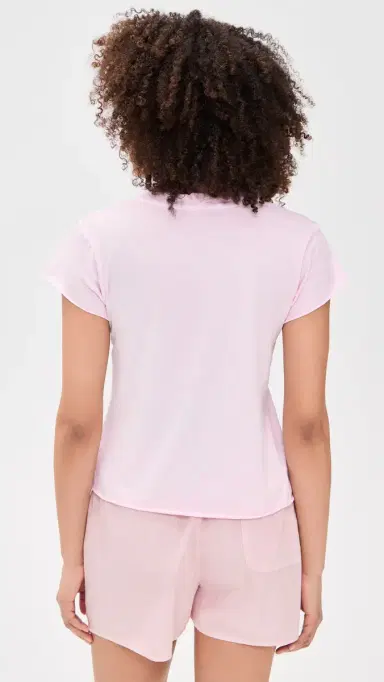 ALL THREE Rose Raw Hem Tee Light Pink L | Thumbnail 3 ALL THREE Rose Raw Hem Tee Light Pink L | Thumbnail 3