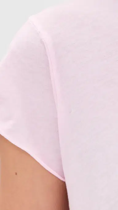ALL THREE Rose Raw Hem Tee Light Pink L | Thumbnail 6 ALL THREE Rose Raw Hem Tee Light Pink L | Thumbnail 6