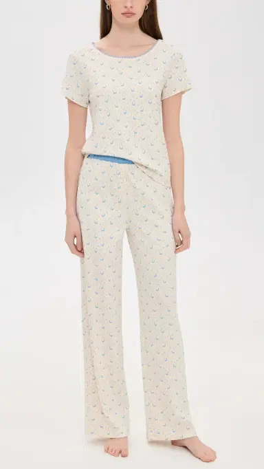 Cozyland by Morgan Lane Baby Jean Long PJ Set ittle Roo | Thumbnail 2