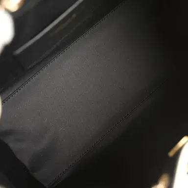 Chanel Chanel Small 25 Hobo Bag Black and White Calfskin Light Gold Hardware | Thumbnail 8