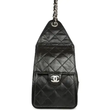 Chanel Chanel Small 25 Hobo Bag Black Shiny Aged Crumpled Calfskin Silver Hardware | Thumbnail 3 Chanel Chanel Small 25 Hobo Bag Black Shiny Aged Crumpled Calfskin Silver Hardware | Thumbnail 3