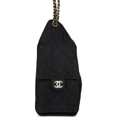 Chanel Chanel Small 25 Hobo Bag Dark Blue Denim Light Gold Hardware | Thumbnail 3