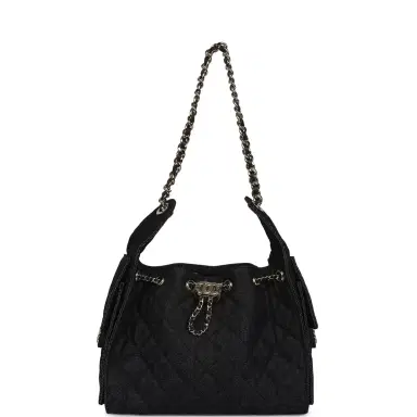 Chanel Chanel Small 25 Hobo Bag Dark Blue Denim Light Gold Hardware | Thumbnail 7