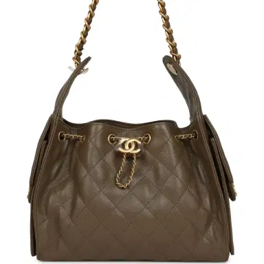 Chanel Chanel Small 25 Hobo Bag Dark Khaki Caviar Antique Gold Hardware | Thumbnail 1 Chanel Chanel Small 25 Hobo Bag Dark Khaki Caviar Antique Gold Hardware | Thumbnail 1