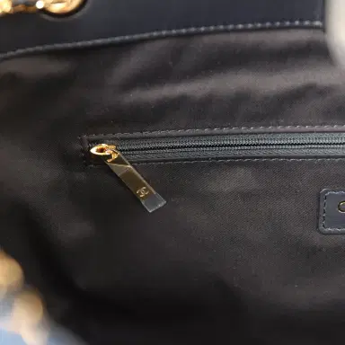 Chanel Chanel Small Coco Base Hobo Bag Blue Denim Tweed and Navy Blue Shiny Lambskin Gold Hardware | Thumbnail 11 Chanel Chanel Small Coco Base Hobo Bag Blue Denim Tweed and Navy Blue Shiny Lambskin Gold Hardware | Thumbnail 11