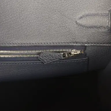 HERMÈS Hermes Birkin 35 Bleu Nuit Togo Palladium Hardware | Thumbnail 9