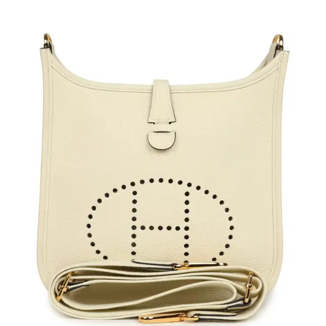 hermes Hermes Evelyne 23 Cream Clemence Gold Hardware