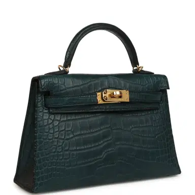 HERMÈS Hermes Kelly Sellier 20 Vert Rousseau Matte Alligator Gold Hardware | Thumbnail 2 HERMÈS Hermes Kelly Sellier 20 Vert Rousseau Matte Alligator Gold Hardware | Thumbnail 2