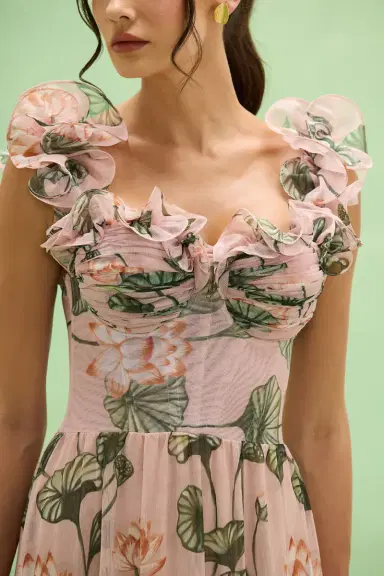 PatBo LOTUS CORSET MAXI DRESS | Thumbnail 2