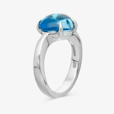 Bulgari Bulgari Sassi 18K White Gold Blue Topaz Ring Sz. 5 by The Solist | Thumbnail 2 Bulgari Bulgari Sassi 18K White Gold Blue Topaz Ring Sz. 5 by The Solist | Thumbnail 2