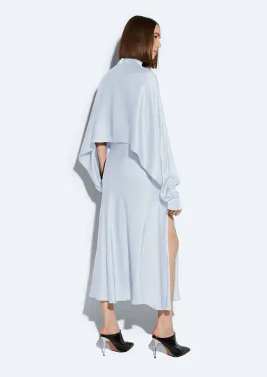 Lapointe Satin Bias Slit Midi Skirt | Thumbnail 2 Lapointe Satin Bias Slit Midi Skirt | Thumbnail 2