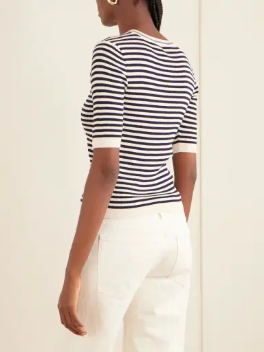 Frame Striped Cotton-blend T-shirt | Thumbnail 3 Frame Striped Cotton-blend T-shirt | Thumbnail 3