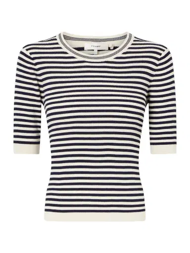 Frame Striped Cotton-blend T-shirt | Thumbnail 1 Frame Striped Cotton-blend T-shirt | Thumbnail 1
