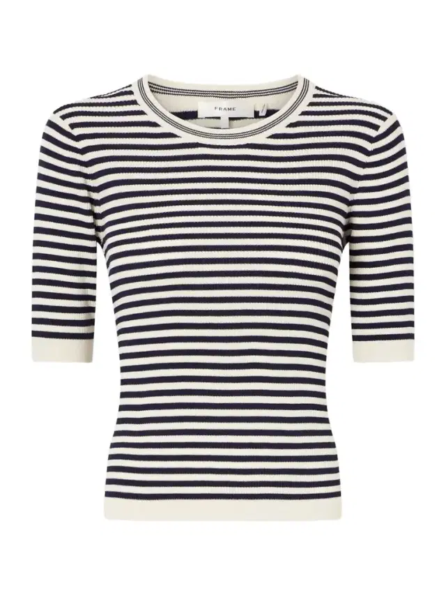 Frame Striped Cotton-blend T-shirt