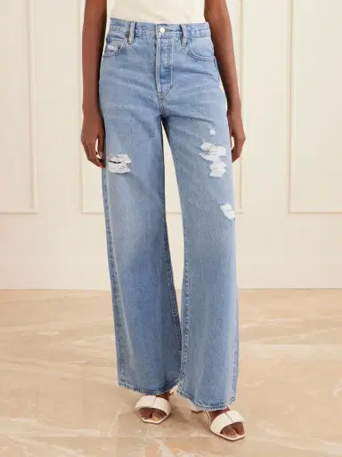 Frame The Loose Distressed Mid-rise Straight-leg Jeans | Thumbnail 3 Frame The Loose Distressed Mid-rise Straight-leg Jeans | Thumbnail 3