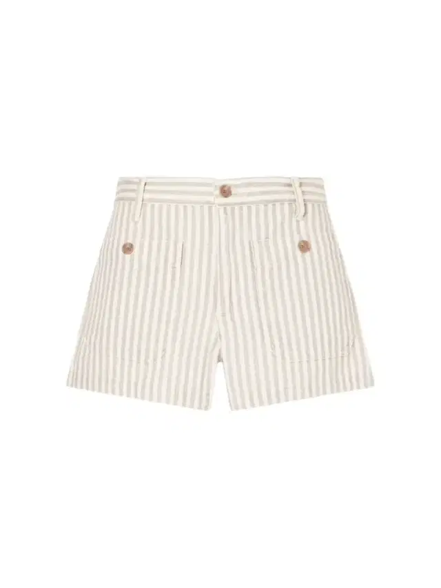Frame The Cruise Striped Cotton Denim Shorts