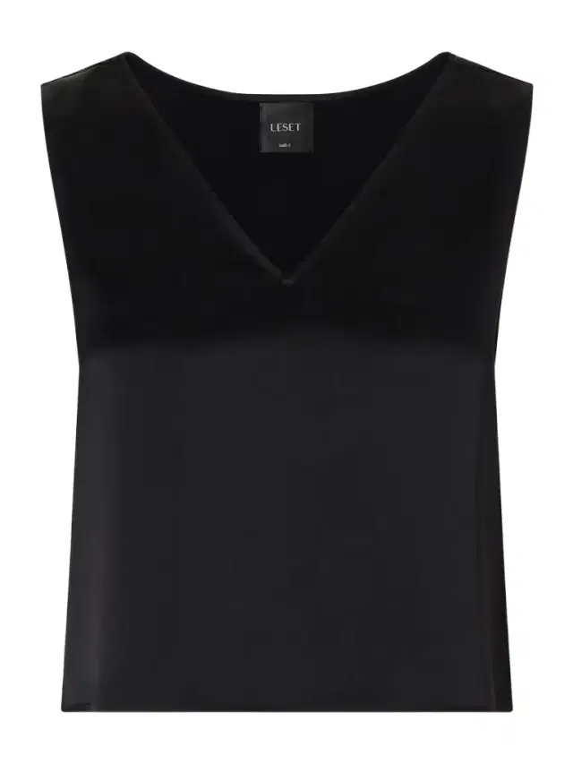 LESET Barb Satin Tank Top