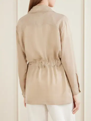LESET Kim Drawstring Tencel™ Lyocell Jacket | Thumbnail 4 LESET Kim Drawstring Tencel™ Lyocell Jacket | Thumbnail 4