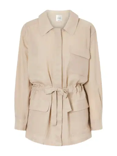 LESET Kim Drawstring Tencel™ Lyocell Jacket | Thumbnail 1 LESET Kim Drawstring Tencel™ Lyocell Jacket | Thumbnail 1