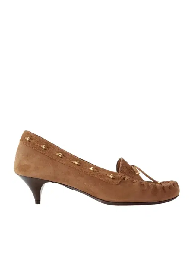 Milly Embellished Whipstitched Suede Pumps