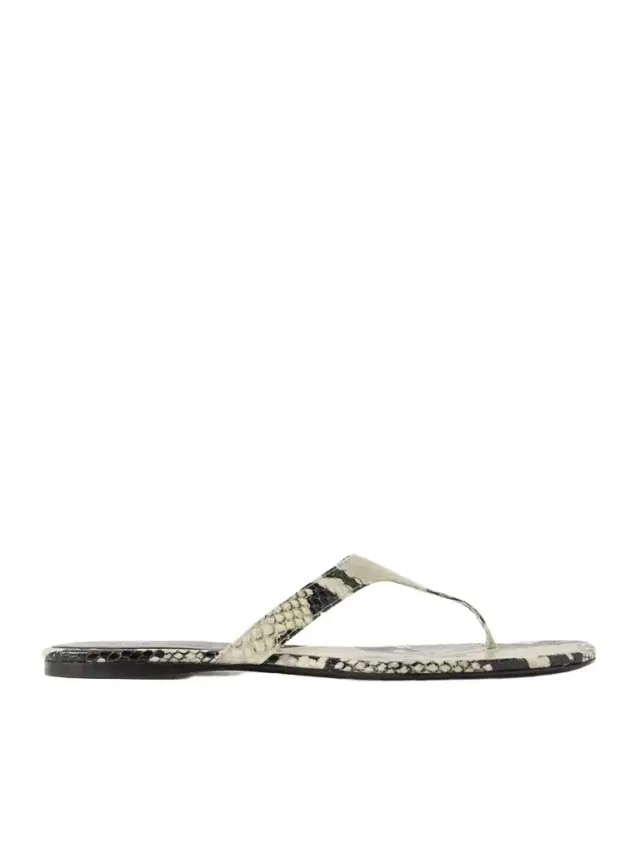Archer Snake-effect Leather Sandals