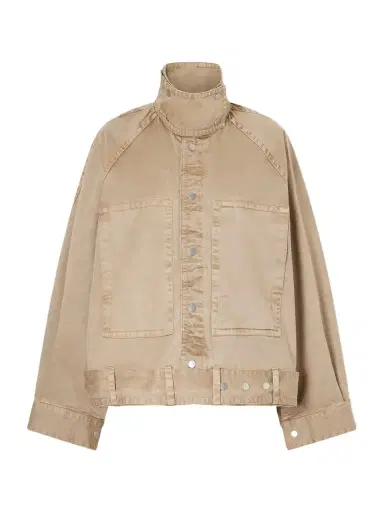 Co Belted tton-gabardine Jacket | Thumbnail 1 Co Belted tton-gabardine Jacket | Thumbnail 1