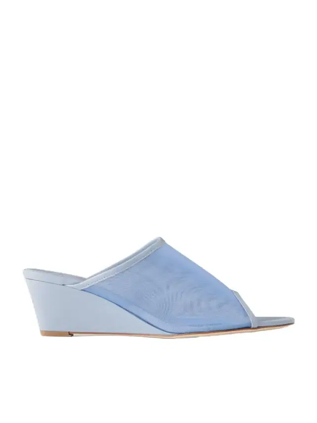 aeyde Suzanne Leather-trimmed Mesh Sandals