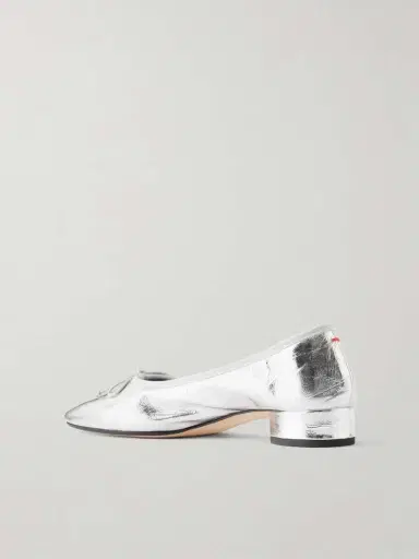 aeyde Onda Bow-detailed Crinkled Metallic Leather Pumps | Thumbnail 3 aeyde Onda Bow-detailed Crinkled Metallic Leather Pumps | Thumbnail 3