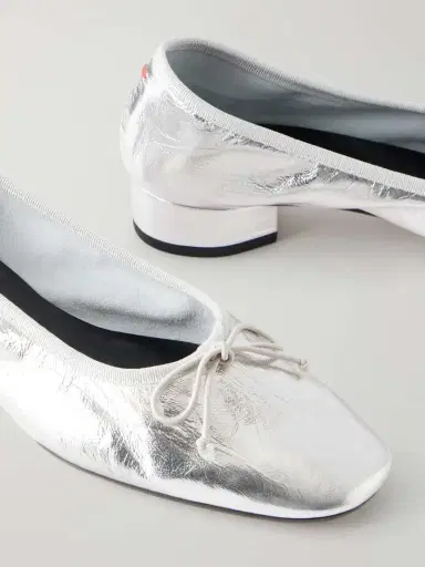 aeyde Onda Bow-detailed Crinkled Metallic Leather Pumps | Thumbnail 5 aeyde Onda Bow-detailed Crinkled Metallic Leather Pumps | Thumbnail 5