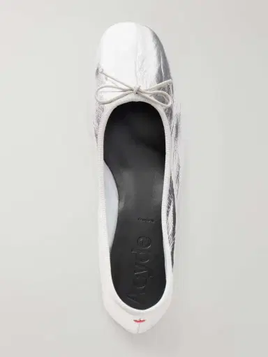 aeyde Onda Bow-detailed Crinkled Metallic Leather Pumps | Thumbnail 6 aeyde Onda Bow-detailed Crinkled Metallic Leather Pumps | Thumbnail 6