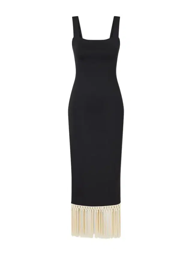 Taller Marmo Lido Fringed Jersey Midi Dress
